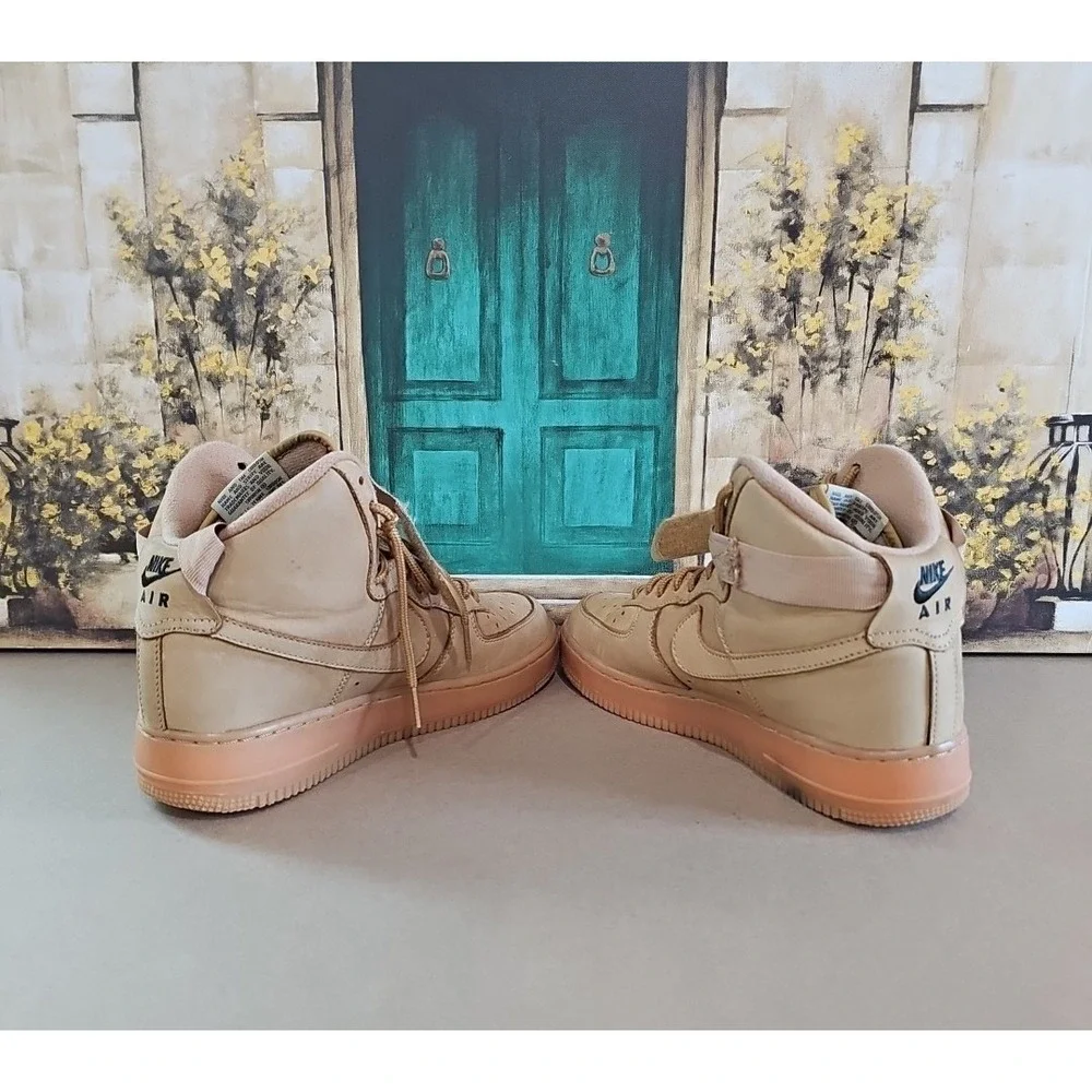 Nike Air Force 1 High 07 Lv8 Sz 10 Flax 2015 In Original Box